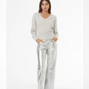 Young Fabulous & Broke Silver Wide Leg Pants